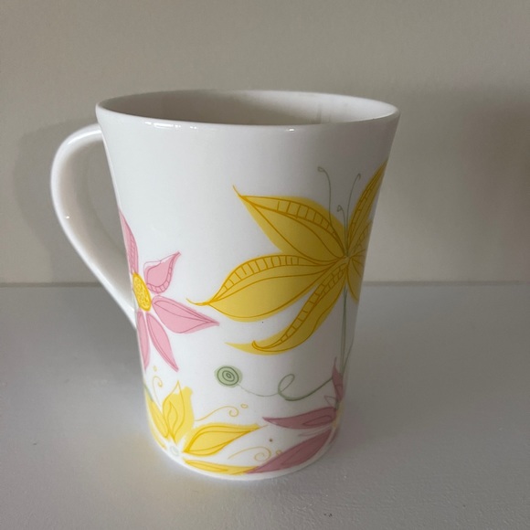 Spring Flowers Starbucks Coffee Mug / Tea Cup with Flower Coaster from 2006 NWOT - Picture 4 of 9